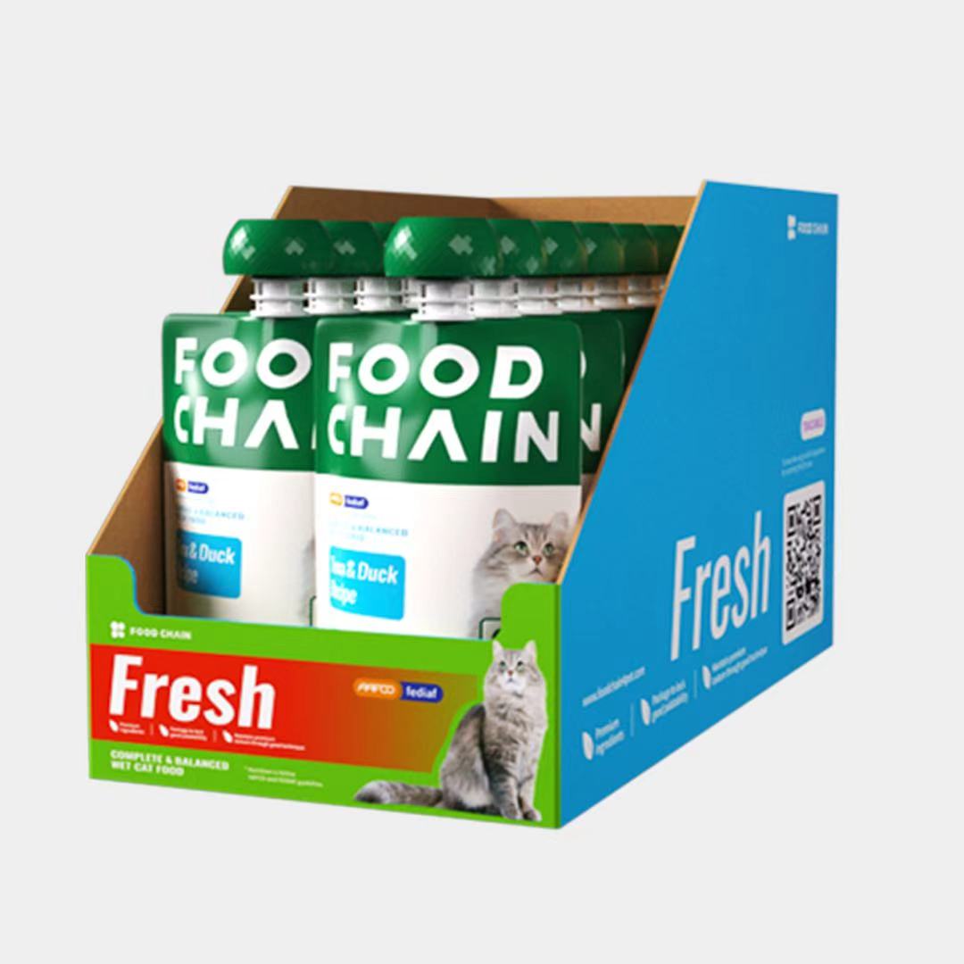 FOODCHAIN M90 Natural Wet Cat Food Mousse  – Grain-Free, High Protein, Tuna & Duck, 2.82-oz Pouches (16 Count)-zoom-5